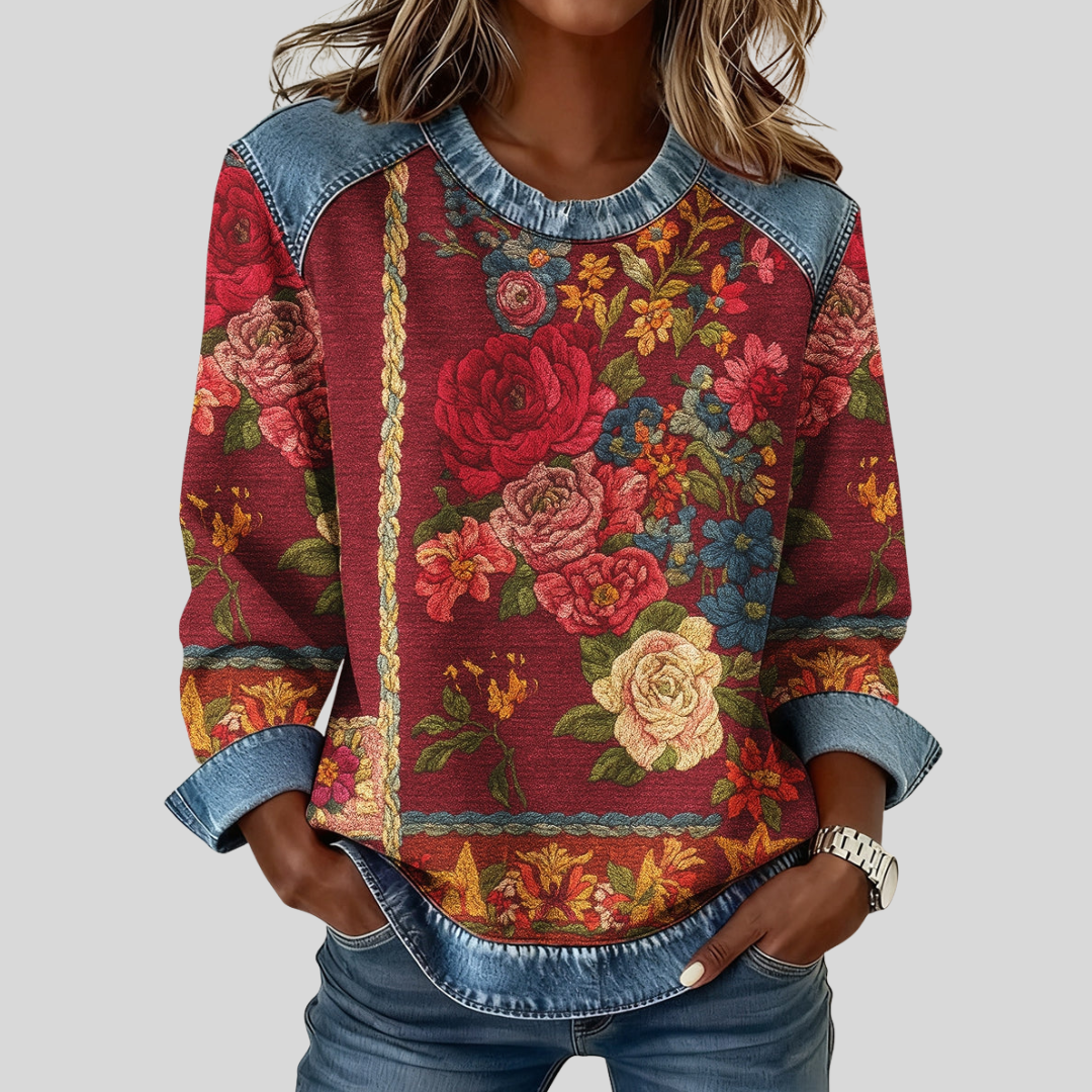 Ximena - Sudadera con Estampado Floral