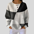 Verónica - Sudadera Henley de Tejido Waffle