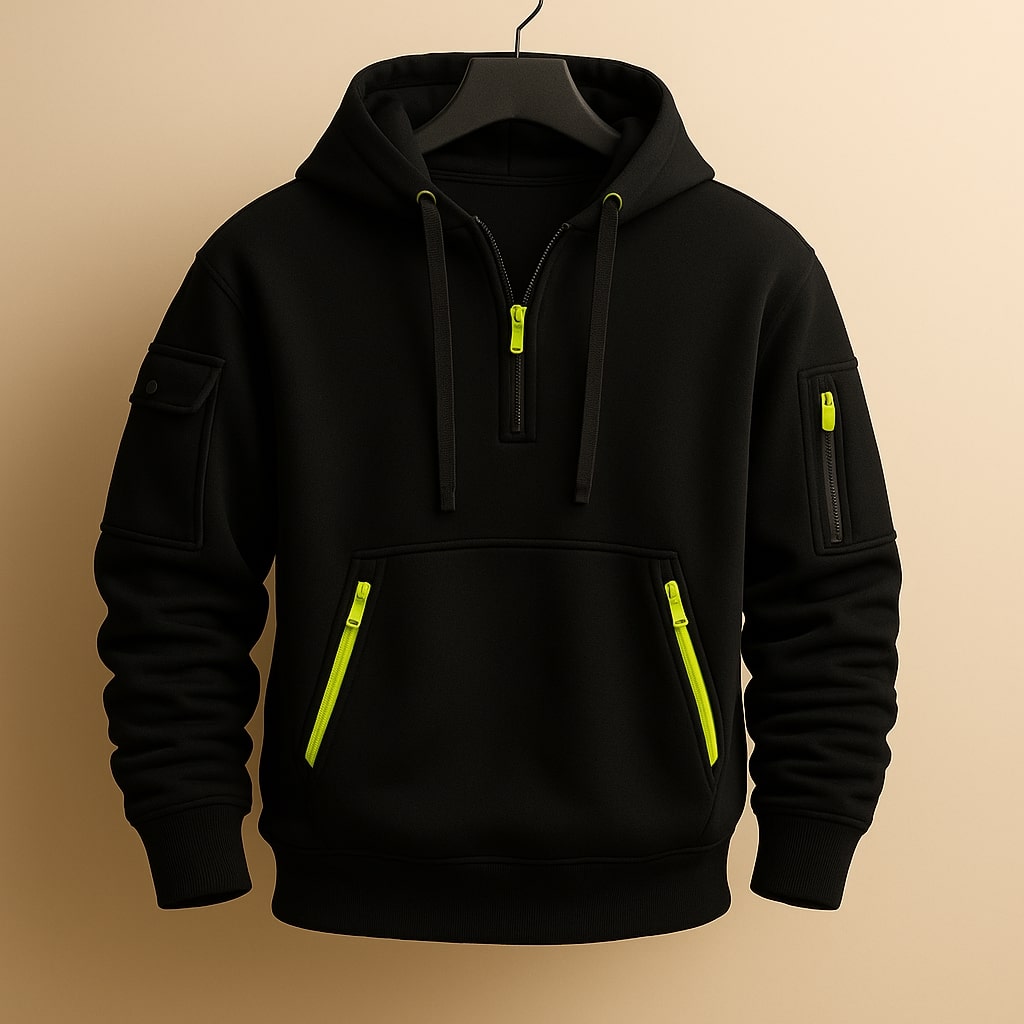 Phillip - Sudadera con Capucha y Media Cremallera