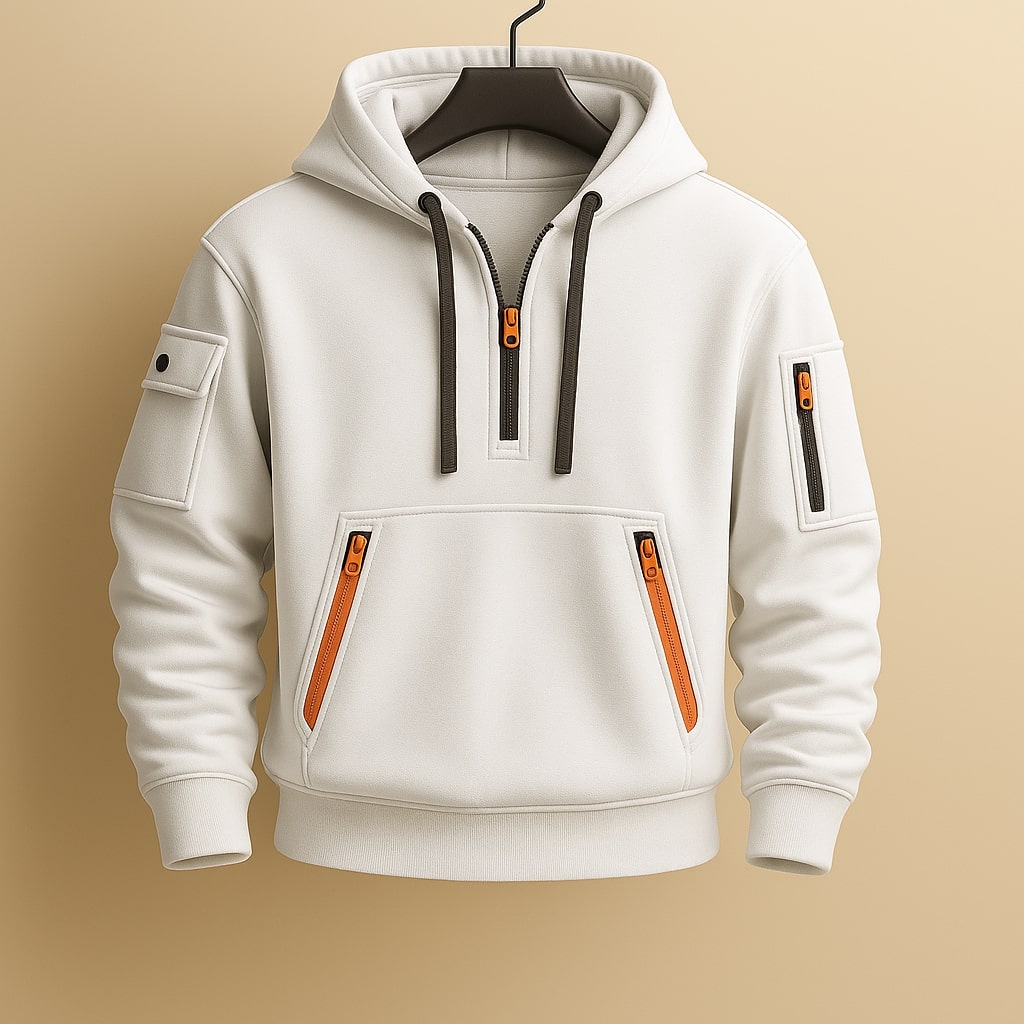Phillip - Sudadera con Capucha y Media Cremallera