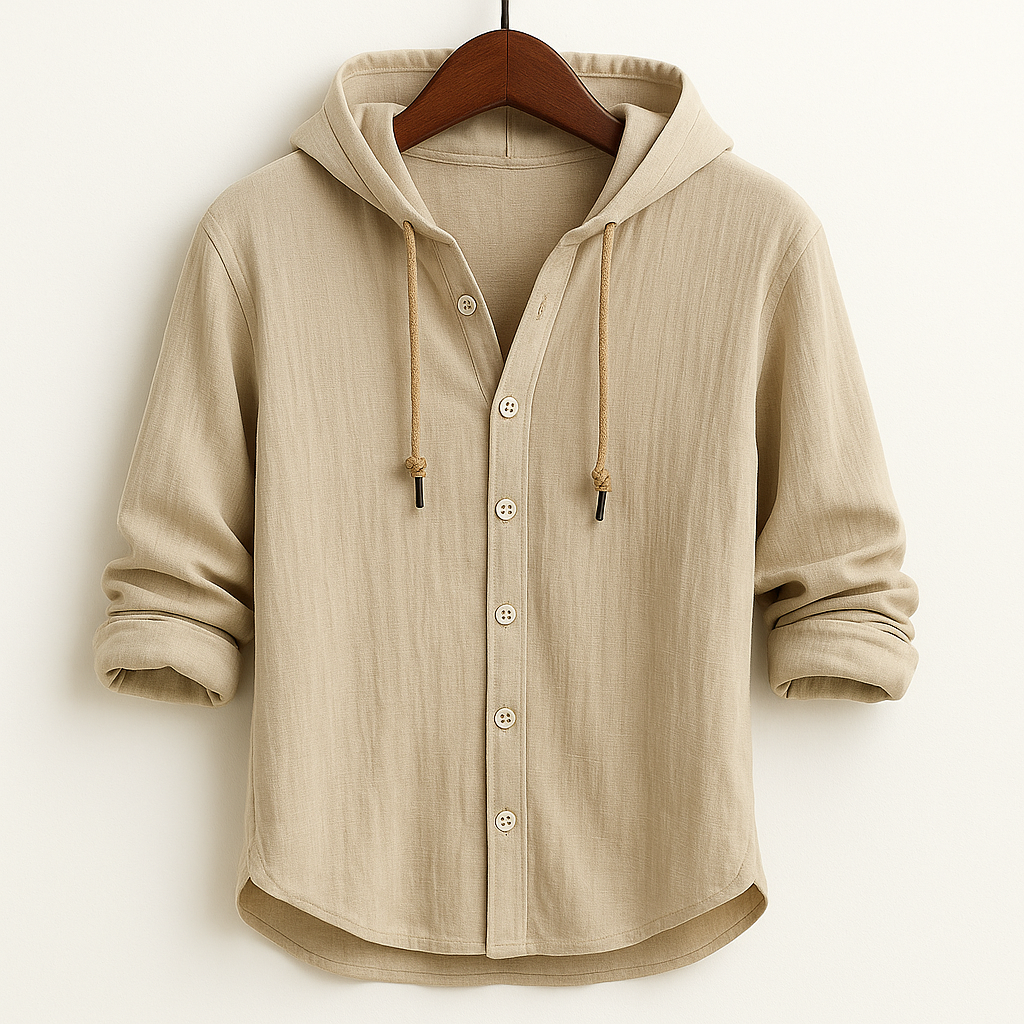 Milton - Camisa Holgada con Capucha y Botones