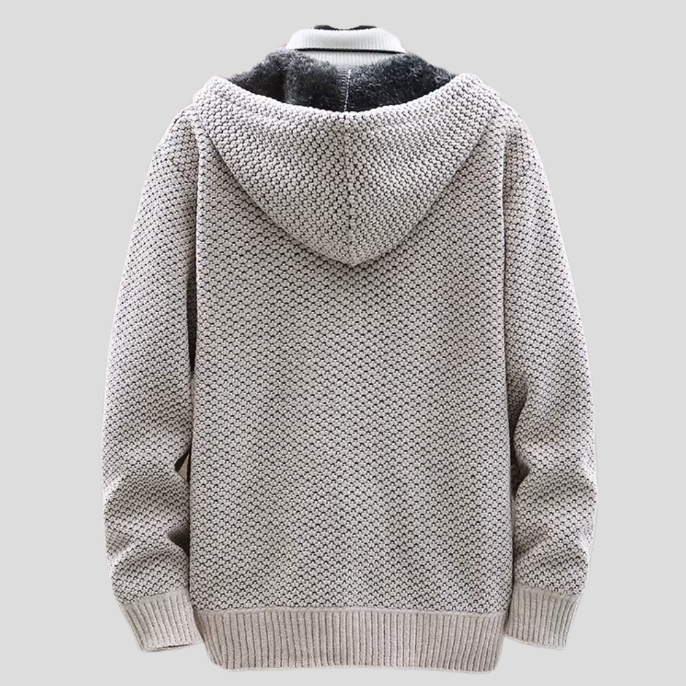 Troy - Sudadera de Punto con Capucha y Cremallera