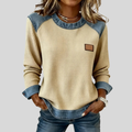 Adriana - Sudadera Waffle de Diseño Patchwork