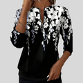 Perla - Sudadera Floral con Cierre