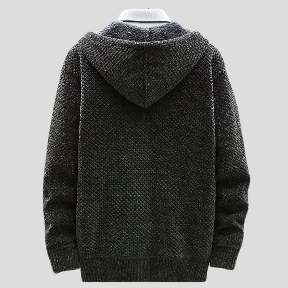 Troy - Sudadera de Punto con Capucha y Cremallera