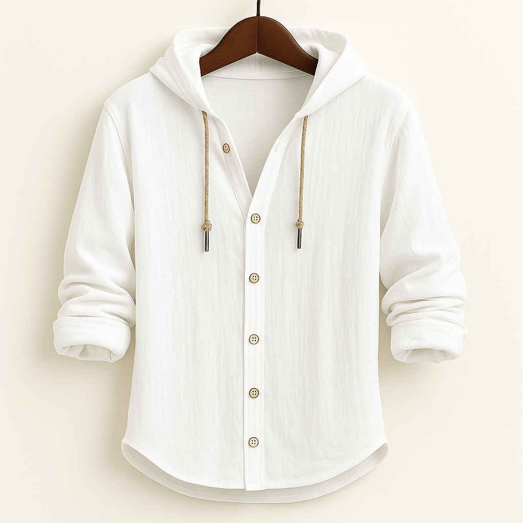 Milton - Camisa Holgada con Capucha y Botones