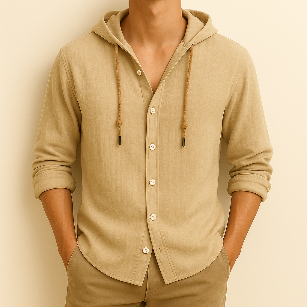 Milton - Camisa Holgada con Capucha y Botones