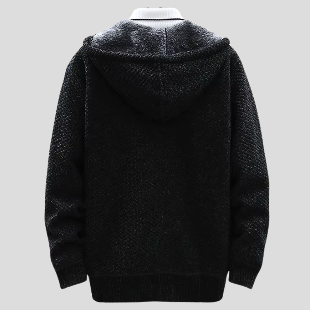 Troy - Sudadera de Punto con Capucha y Cremallera