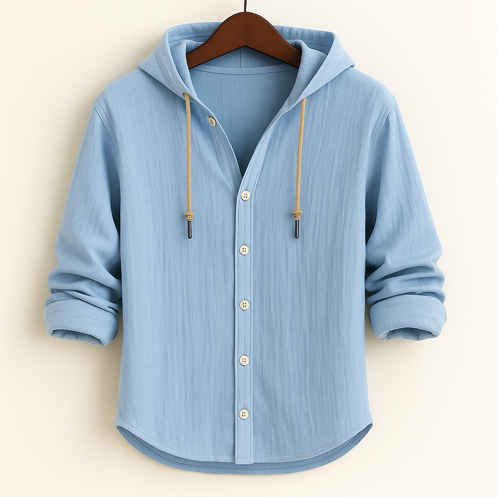 Milton - Camisa Holgada con Capucha y Botones