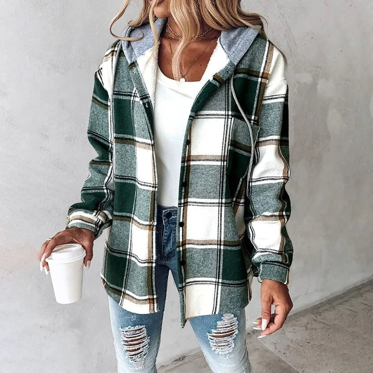 Gabriela - Sobrecamisa Forrada con Capucha