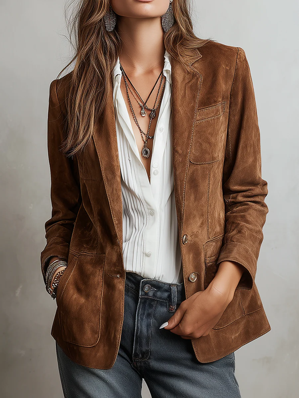 Cristina - Blazer Vintage Marrón