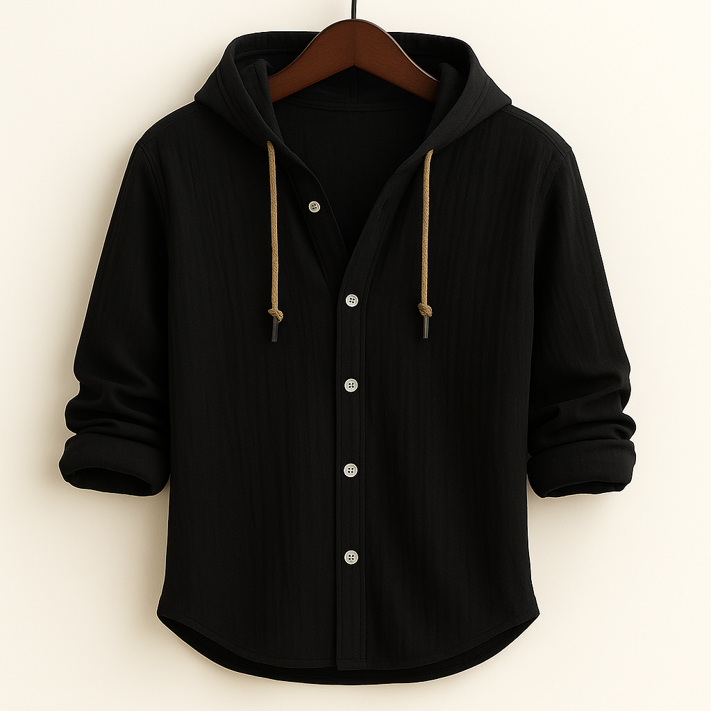 Milton - Camisa Holgada con Capucha y Botones
