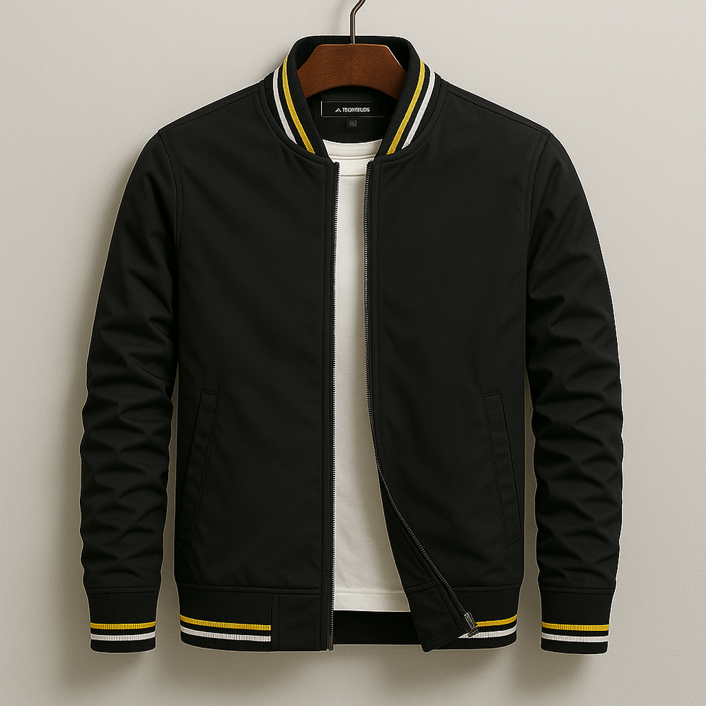 Jason - Chaqueta Bomber Moderna con Cremallera