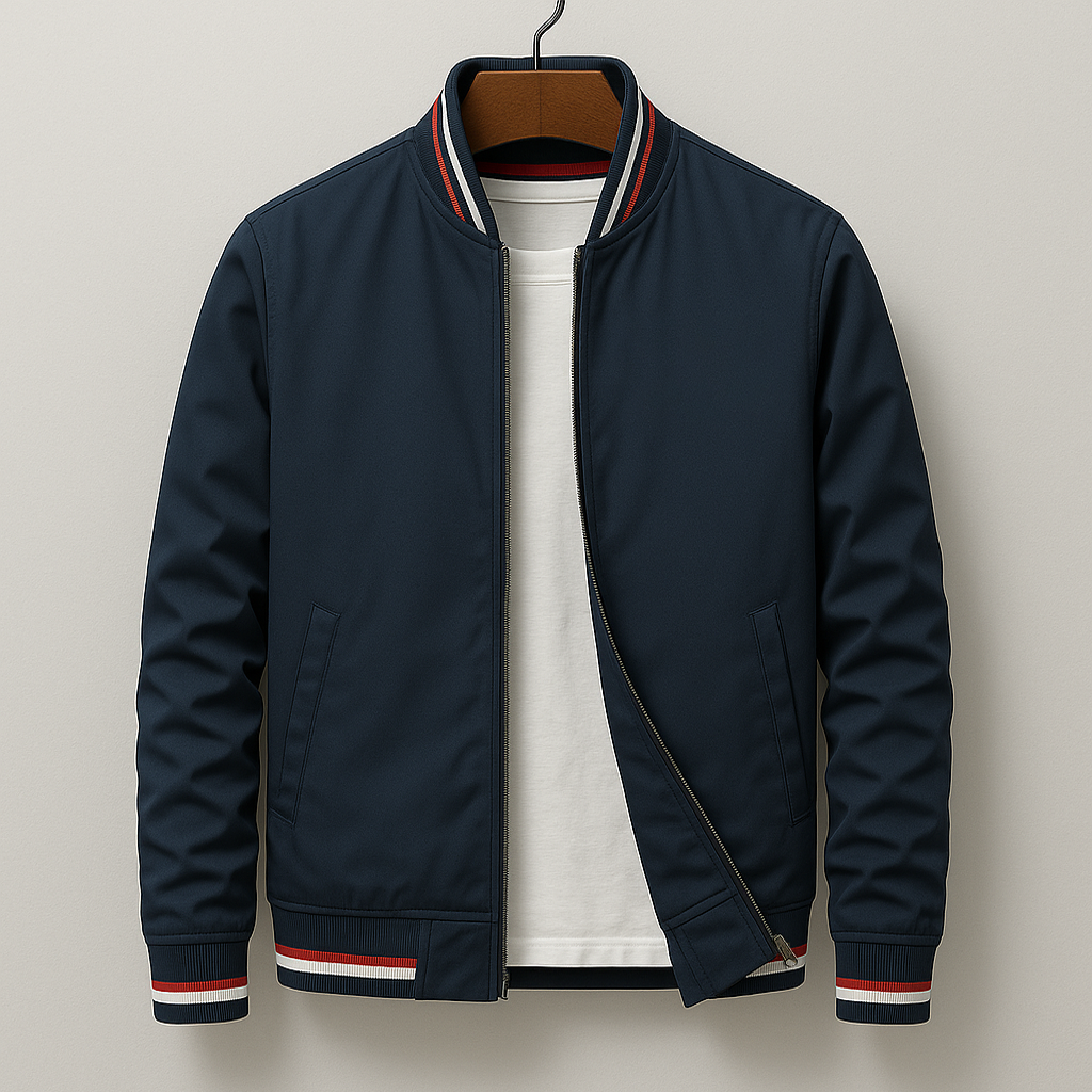 Jason - Chaqueta Bomber Moderna con Cremallera