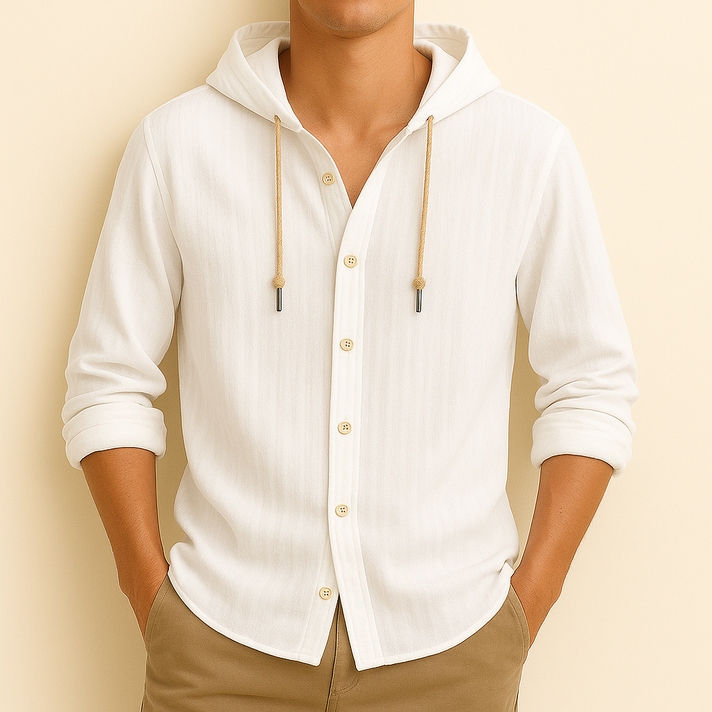 Milton - Camisa Holgada con Capucha y Botones