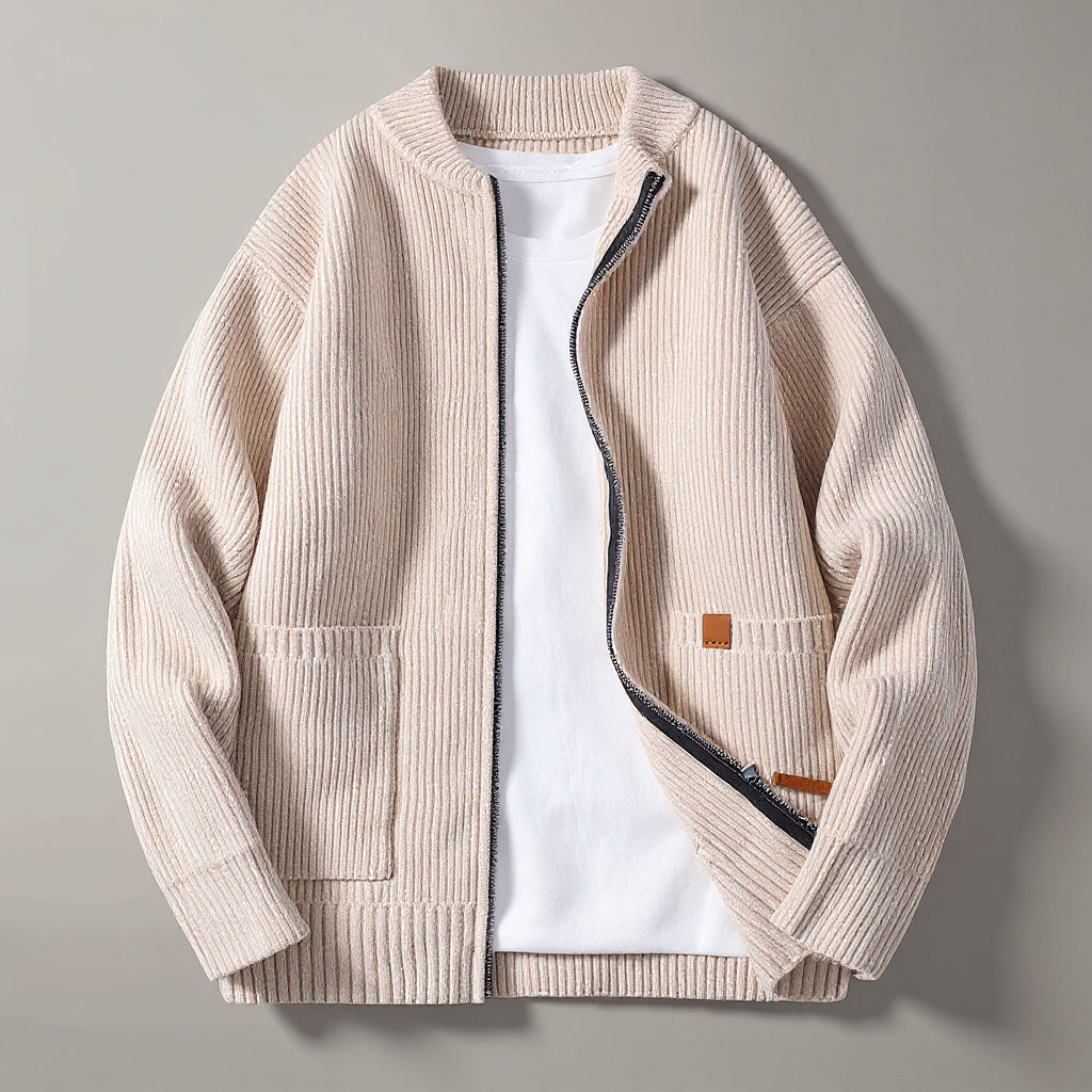 Joseph - Cárdigan Acanalado Moderno con Cremallera