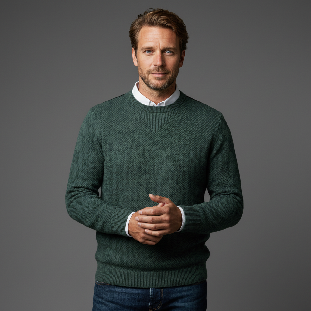 Arthur - Suéter Texturizado de Cuello Redondo