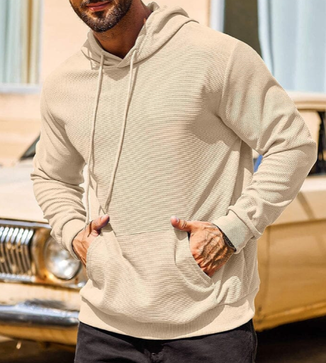Wesley - Sudadera con Capucha de Punto Waffle