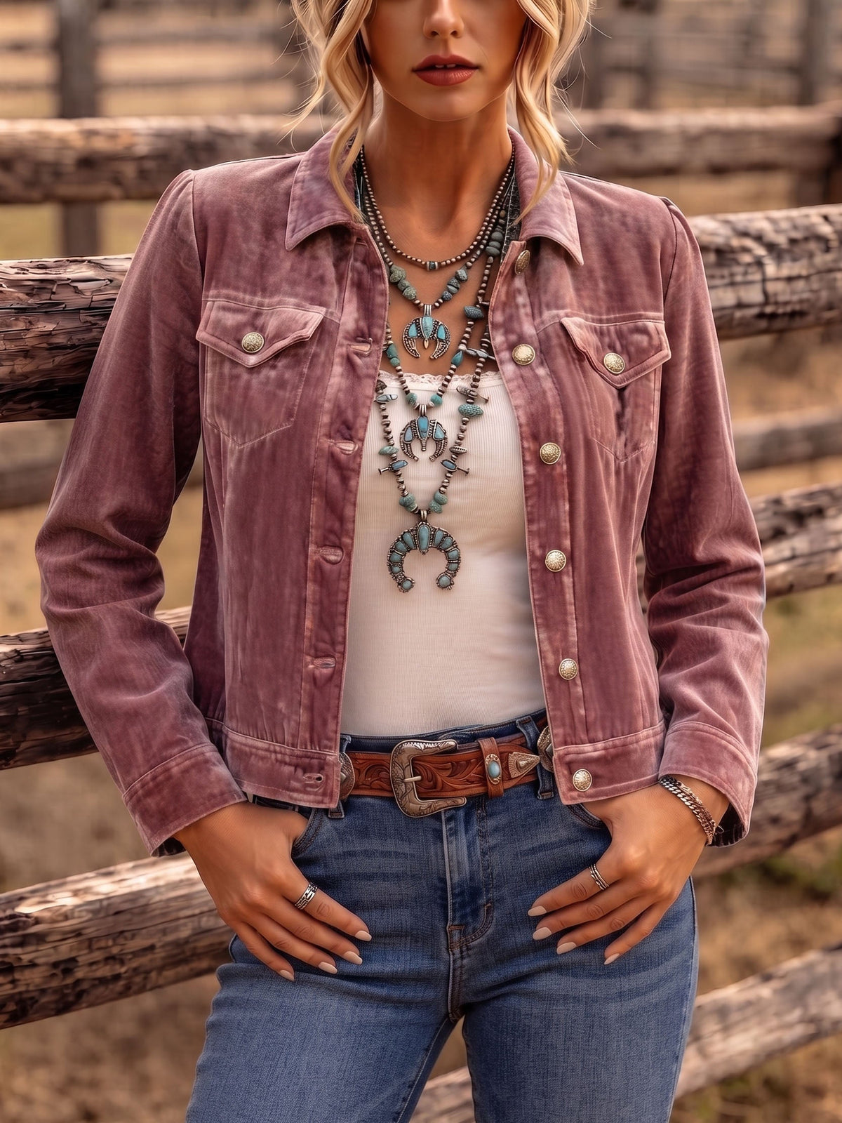 Chamarra de terciopelo boho de inspiración vintage Diana